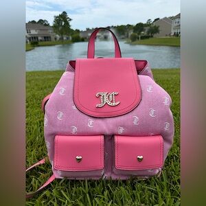 Juicy Couture Pink Backpack with white logo